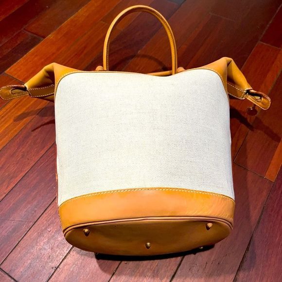 Vintage Gucci Canvas & Vachetta Leather Beach Bag - Picture 3 of 16